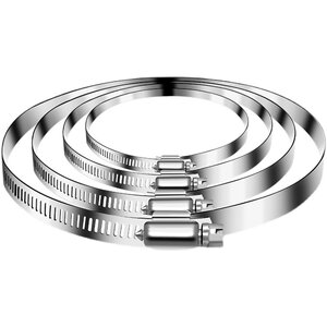 
Widened and thickened 304 stainless steel hose hoop national standard clamp wire pole clamp large cable tie pipe clamp tightening hoop