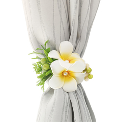 Plumeria Curtain Hangings, Wedding Clips, Simulated Flower Lanyards, Stainless Steel Gauze Curtain Ties, Straps, Window Screen Accessories