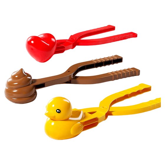 Children's snowball clip tool winter snow clip artifact toy duck mold outdoor snowman full set large size
