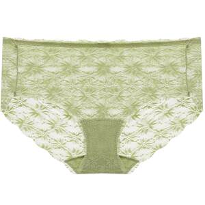 
Lanzhuoli shopping mall same style underwear women's pure cotton bottom crotch mid-low waist French sexy seamless soft lace boxer briefs