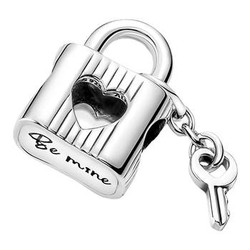 
Pandora Pandora Outlet Heart with Locks and Beaded Silver Lover Lock Couple