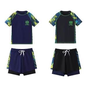 
Children's swimsuits, boys, split, medium-sized, big, teenager boys, summer swimsuits 2025 new swimming trunk swimsuit set