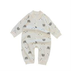 Boy's baby boneless pure cotton long-sleeved spring and autumn clothing