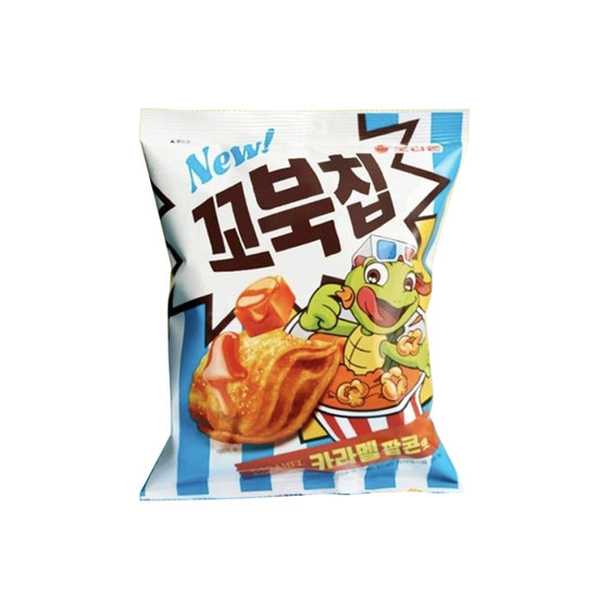 Crispy corn crisps, caramel turtle crisps, bean flour, imported snacks, Korean Orion puffed food, chocolate crispy points