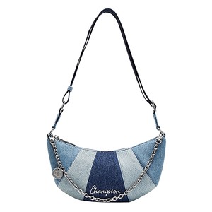 
Champion Champion 2025 new shoulder bag underarm bag men and women couples croissant bag fashionable denim shoulder bag trend