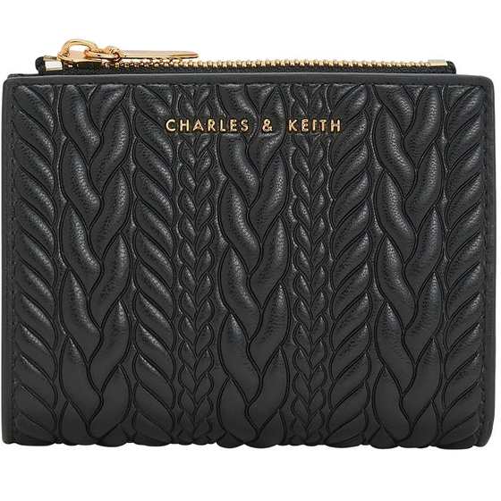 
CHARLES/KEITH25 Autumn New CK6-10681108 Fashion Twist Pattern Short Wallet Card Package Coin Wallet