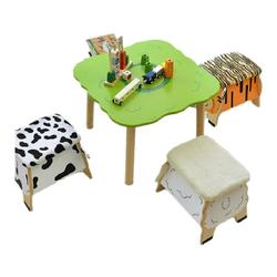 Imtoy Original Imported Children's Storage Table And Chair Wooden Game Table Multi-functional Animal Kindergarten Baby 2-6 Years Old