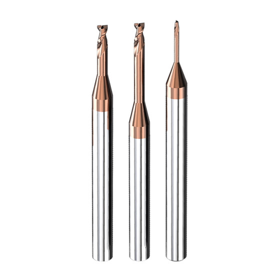 Tungsten Steel Alloy Micro-Diameter Deep Groove Milling Cutter - 2-Edge ...