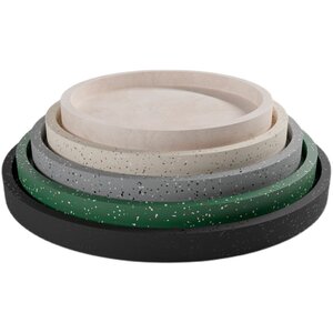 
Linghong round cement flower pot tray water tray base bottom pad simple Nordic style imitation terrazzo granite
