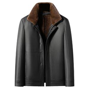 
Genuine leather jacket for men 2025 winter new mink velvet jacket Haining men's first layer cowhide fur one-piece jacket
