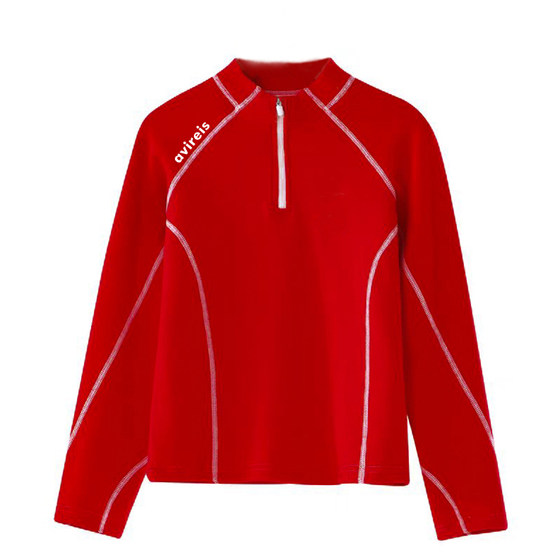 
Children's T-shirts, new style, spring and autumn, boys' tops, girls' bottoming shirts, long-sleeved suits, half turtleneck sportswear