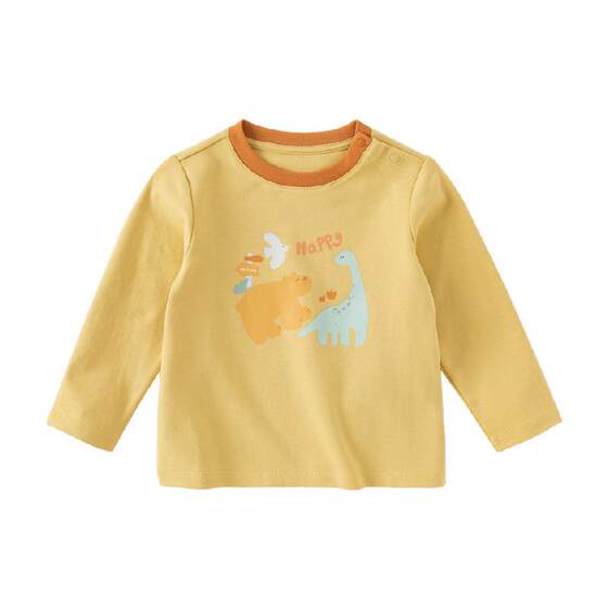
David Bella children's long-sleeved T-shirt 2026 spring and autumn new boys' cartoon bottoming shirt female baby pure cotton top