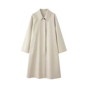 
Drawwind lapel windbreaker jacket for women 2025 new early autumn Korean casual loose coat long