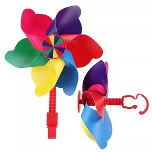 
Windmill toy small windmill children's stroller scooter bicycle decoration colorful rotating pendant handheld outdoor