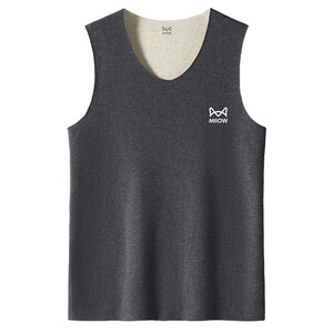 
Catman's new inner base silk vest 2025 winter men's seamless plus velvet warm loose vest vest Y