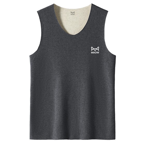 
Catman's new inner base silk vest 2025 winter men's seamless plus velvet warm loose vest vest Y