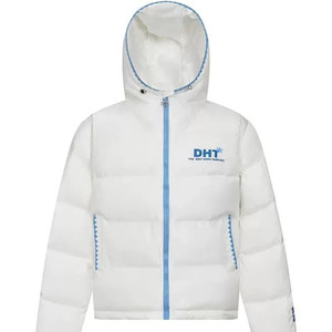 
126KID American shell embroidery thickened warm hooded down jacket cotton coat for men and women winter loose cotton coat for couples