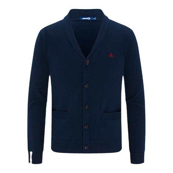
Navigare Italian small sailing boat old money style green fruit collar sweater cardigan men's autumn and winter commuter sweater jacket