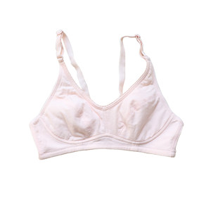 Girls' Underwear without Steel Ring Bra Bra Sweet Development Period All Cotton Sponge Anti Drift Light Spot High School Girl