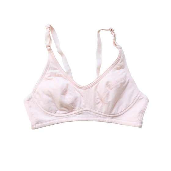 Girls' Underwear without Steel Ring Bra Bra Sweet Development Period All Cotton Sponge Anti Drift Light Spot High School Girl