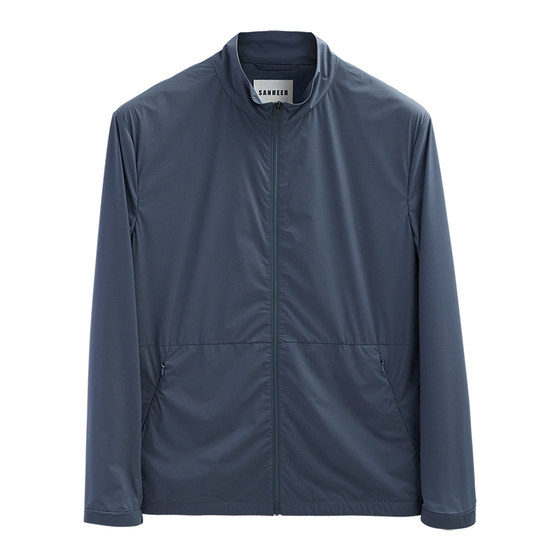 
Summer zero-pressure all-round jacket high-end sun protection instant cooling men's stand-up collar ultra-thin skin jacket DAJ371