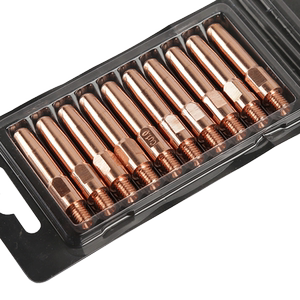 
Gas-shielded welding conductive nozzle 0.81.0 1.21.4 loose type two-shielded welding gun gas-shielded welding machine accessories conductive nozzle