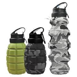 Grenade water bottle food grade silicone foldable water cup