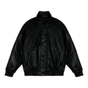 
Lujiamen American large size winter cotton coat men's warm leather jacket loose cotton coat sports fitness winter jacket