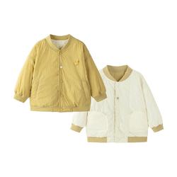 Mini Balabala Boys And Girls Cotton Padded Winter Warm Baby Fashion Double-sided Baseball Uniform Children's Jacket