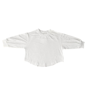 
Boys T-shirt Long Sleeve Pure Cotton Spring Fashion Children's White Base Shirt Baby Underwear Top Boys Spring and Autumn Style