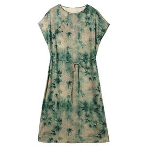 
2025 Summer Clothing Outlets Counter High-end KB series artistic style retro mid-length skirt mother's dress