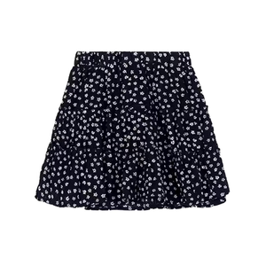 
Black floral cake short skirt for women with high waist large size summer fat mm belly covering her belly and looking slim pear-shaped body A-line skirt