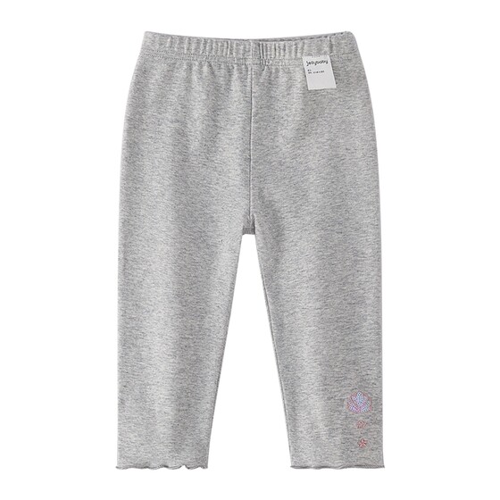 Girls nine-point pants summer children's leggings lace girls thin pants 2026 new baby casual pants