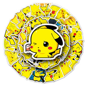 
108 Pikachu stickers Pokémon cute cartoon creative doodle small pattern decorative stickers tablet skateboard computer hand account mobile phone case helmet suitcase motorcycle waterproof stickers