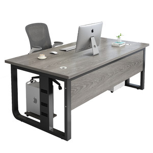 Office desk computer table single person simple modern office desk and chair combination staff desk solid wood boss desk