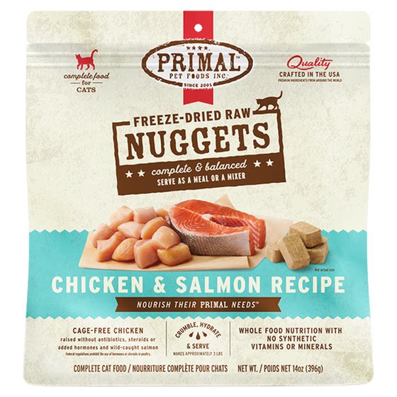 
Primal organic raw bone and meat freeze-dried staple cat food small fresh brick high protein 397g