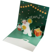 Qixi Festival 3D Greeting Card With Fresh Design And Blessing Words