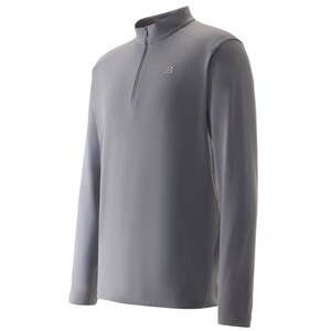 
KOLON SPORT outdoor casual clothes windproof and antibacterial antistatic men and women brushed semi-zipper long-sleeved T-shirt