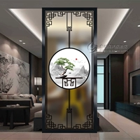 Новый китайский художественный стеклянный экран перегородка настенная гостиная крыльца с двойной скрабовой скрабовой скраб