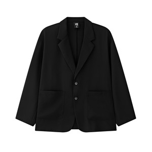 
Half-ink flat lapel casual suit for men in spring, loose and fattened, single-breasted suit jacket, extra large size for men