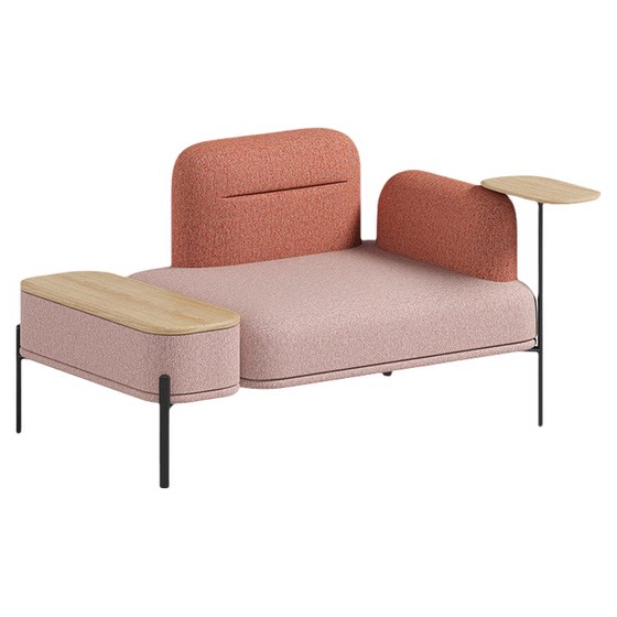 
Creative curved combination reception hotel lobby activity sofa office sales department sofa with writing board