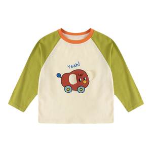 
[5A Level Antibacterial] Boys Long Sleeve T-shirt Casual Girls Bottoming Shirt Baby Top Children's Spring Clothing Korean Children's Clothing