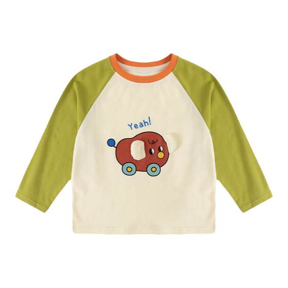 
[5A Level Antibacterial] Boys Long Sleeve T-shirt Casual Girls Bottoming Shirt Baby Top Children's Spring Clothing Korean Children's Clothing