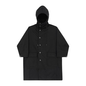 A niche Japanese dark design, yohji Yamamoto hooded trench coat, women's medium length loose fit, and versatile in large sizes