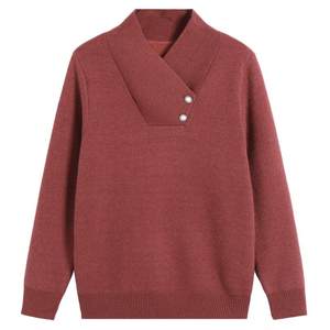 
Plus size mother's winter clothing plus fleece sweater women's thickened short top cashmere autumn and winter all-in-one velvet inner bottoming shirt