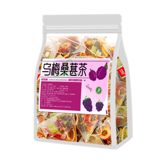 
Black plum hawthorn mulberry lotus leaf tangerine peel apple rose tea scrape off oil scale oil flower tea health tea bag fruit tea