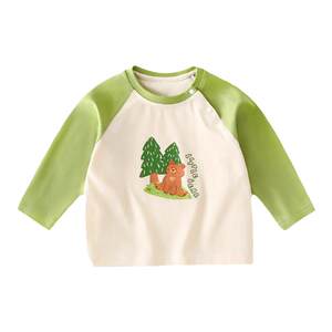 
Baby T-shirt long-sleeved cotton boys tops spring and autumn baby autumn wear girls autumn new style children's base shirt a category