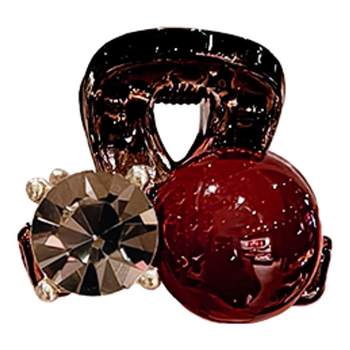 
Red pearl mini small grab clip for women's forehead side small clip 2024 new bangs clip rhinestone hair clip hair accessories