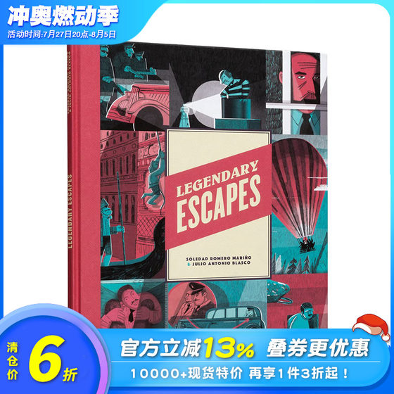 英文原版 传奇的逃亡冒险 Legendary Escapes  精装插图故事绘本 10岁+儿童英语进口图书 善优童书