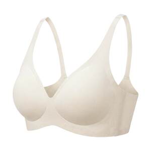 
Yu Shuxin's same style ubras no size Monroe collar deep V underwear small breasts seamless invisible vest bra